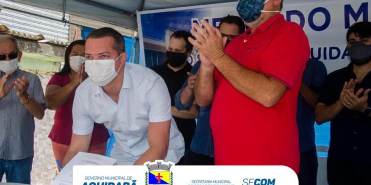 Prefeito Dr Mario Lucena autoriza inicio das obras do mercado em Aquidabã