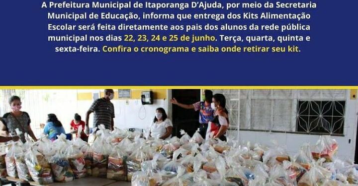 Prefeitura e Semed realizam mais uma entrega dos Kits de Alimentação Escolar em Itaporanga