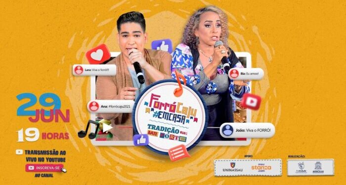 Forró Caju em Casa esquenta noite de São Pedro com sergipanidade e muito forró