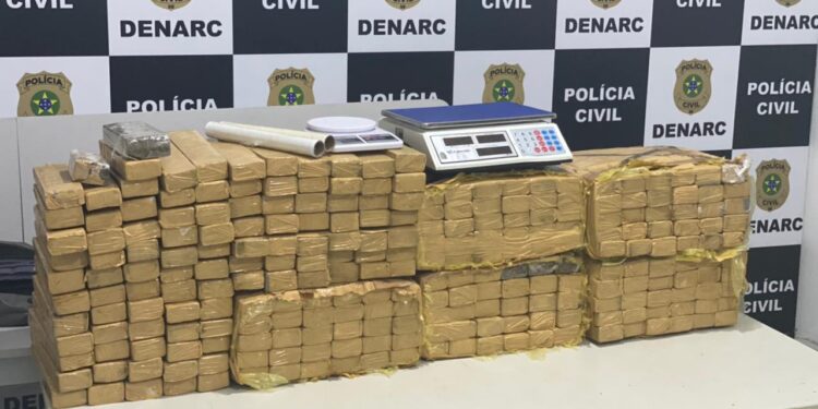 Polícia Civil apreende 200 quilos de maconha e prende três traficantes