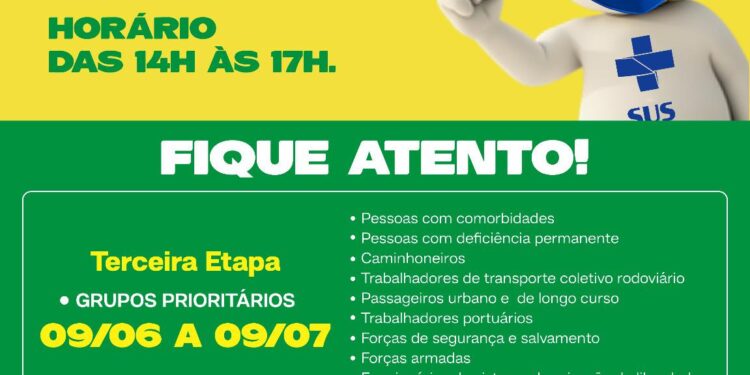 Socorro inicia terceira etapa da Campanha Nacional de Vacinação contra a Influenza