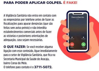Saúde de Aracaju alerta para golpe de suposto funcionário da Vigilância Sanitária