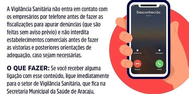 Saúde de Aracaju alerta para golpe de suposto funcionário da Vigilância Sanitária