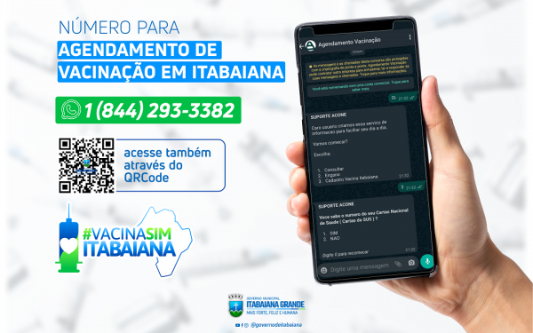 Governo de Itabaiana lança sistema para agendamento da vacinação contra a Covid-19