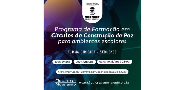 Parceria entre Seduc e Plataforma Círculos em Movimento inicia curso Construção de Paz para Ambientes Escolares