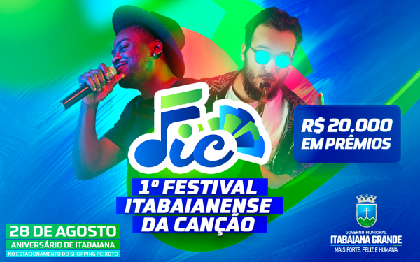 1º Festival Itabaianense da Canção divulga lista com 17 músicas selecionadas