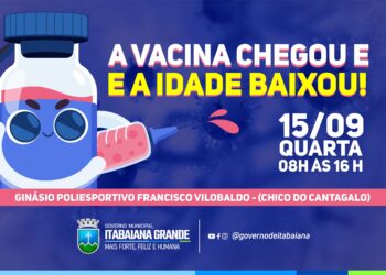 Imunização: Itabaiana vacinará adolescentes de 15 a 17 anos sem comorbidades