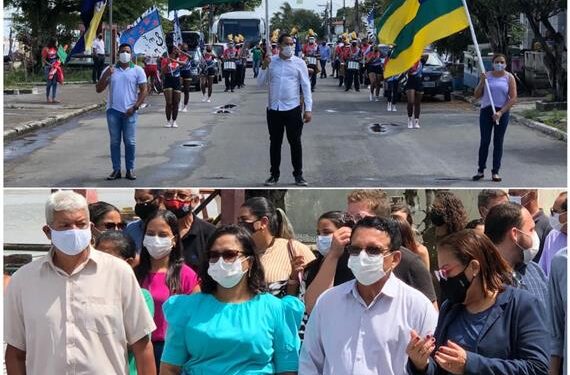 Prefeitura de Barra dos Coqueiros realizou cerimônia cívica de hasteamento da Bandeira Nacional