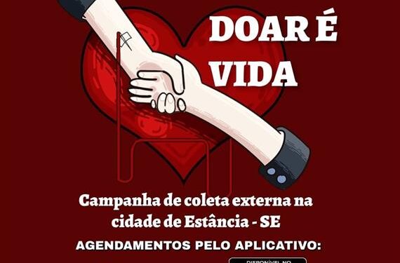 ONG Doar é Vida, em parceria com a PME, realizará a coleta de sangue externa em Estância