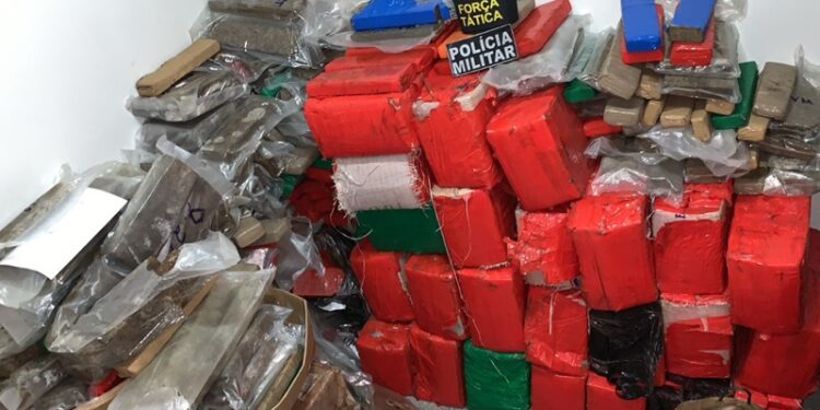 PM apreende mais de uma tonelada de drogas na zona de expansão de Aracaju
