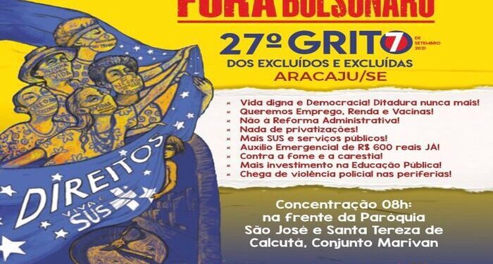 27º Grito dos Excluídos vai fortalecer solidariedade e luta pelo Fora Bolsonaro