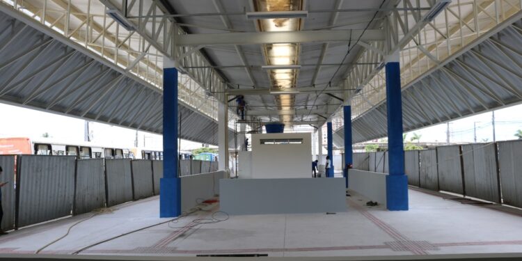 Com avanço da obra, novo trecho do Terminal DIA será bloqueado a partir do dia 9