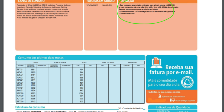 Energisa começa a informar meta de redução de consumo aos clientes