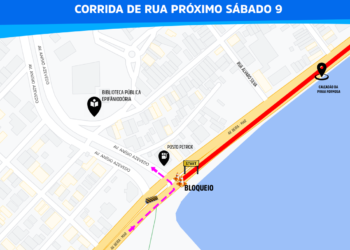 Avenida Beira Mar terá trecho bloqueado temporariamente no próximo sábado, 9