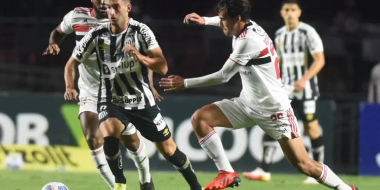 Calleri marca, São Paulo joga melhor, mas fica no empate com o Santos