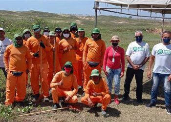 Prefeitura de Barra dos Coqueiros realiza ação de limpeza de praia e plantio de árvores