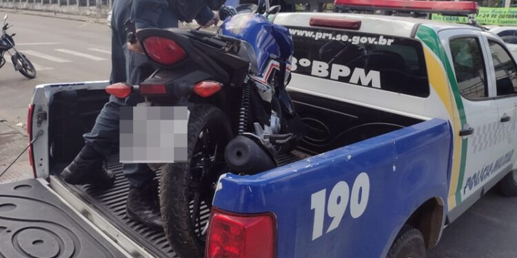 PM recupera motocicleta roubada na cidade de Itabaiana