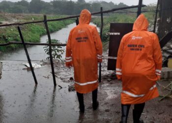 Equipe da Prefeitura monitorou áreas de risco durante as chuvas deste domingo, 28