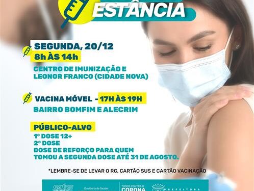 Covid-19 | Estância terá Vacina Móvel itinerante a partir de segunda-feira, 20
