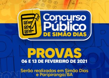 Provas do Concurso Público da Prefeitura de Simão Dias serão realizadas em fevereiro de 2022