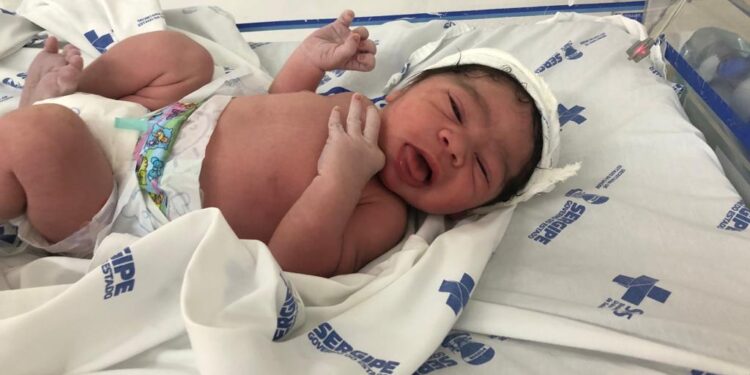 Primeiro bebê da rede pública de 2022 em Sergipe é um menino e nasceu na Maternidade Nossa Senhora de Lourdes