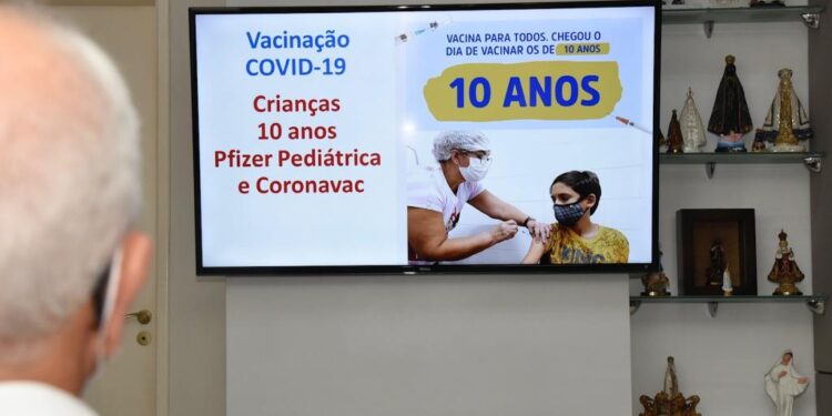 Aracaju inicia a vacinação das crianças de 10 anos sem comorbidades a partir dessa quarta, 26