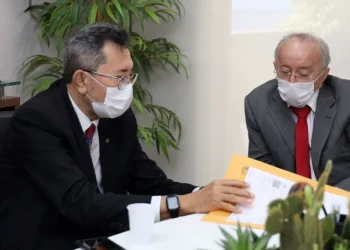 Deputado Luciano Bispo recebe presidente do TJSE para tratar de projetos do Judiciário