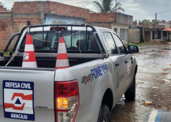 Defesa Civil emite alerta de continuidade da chuva nas próximas 24 horas no município de Aracaju