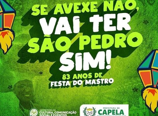 Prefeitura confirma a realização do São Pedro de Capela em 2022