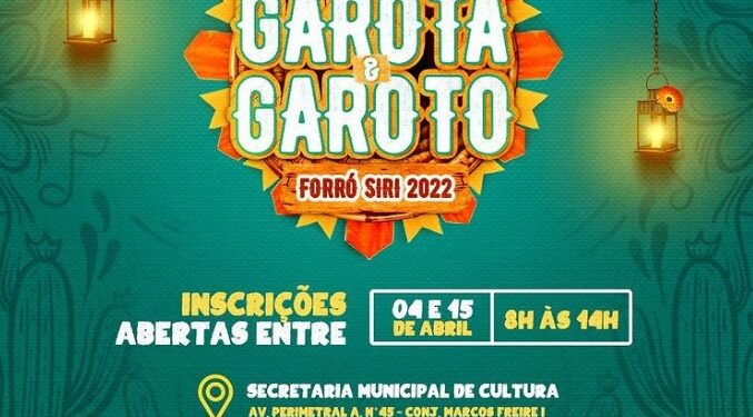 Prefeitura de Socorro abre inscrição para Garota e Garoto Forró Siri