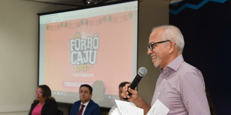 Fabiano Oliveira participa do anúncio da programação do Forró Caju 2022