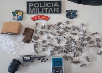 Polícia Militar apreende drogas e arma de fogo no município de Simão Dias