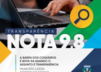 Barra dos Coqueiros lidera ranking da Transparência entre municípios sergipanos