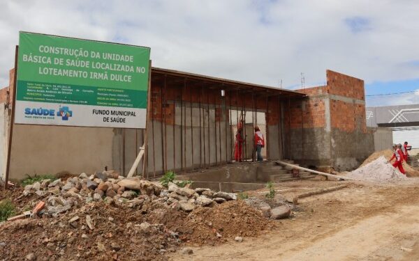 Itabaiana: Construção da Unidade Básica de Saúde do Loteamento Irmã Dulce segue a todo vapor