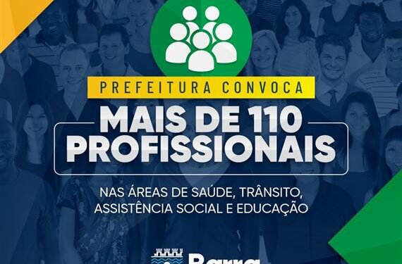 Prefeitura convoca mais de 110 profissionais aprovados em concurso público para diversas áreas