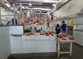 Fiscalização identifica equipamentos inadequados e despejo irregular de esgoto no mercado de carne de Propriá