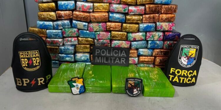 Polícia Militar apreende 66kg de drogas em N. Sra. do Socorro