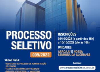 Senac/SE abre processo seletivo para vagas em Aracaju e Nossa Senhora da Glória