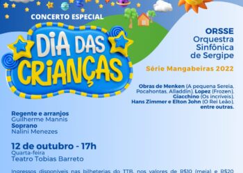 No Dia das Crianças, Orsse apresenta concerto especial no Teatro Tobias Barreto