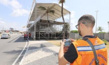 PMA acompanha montagem das estruturas do Pré-Caju 2022