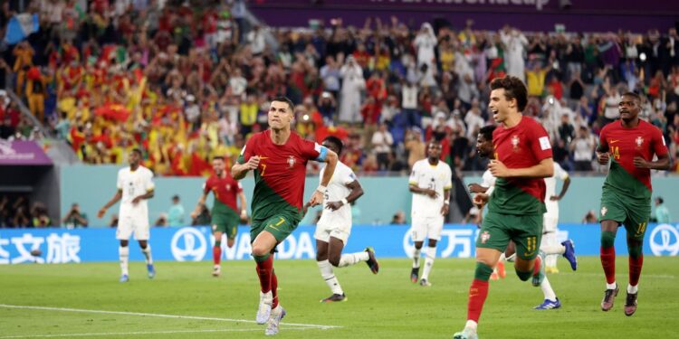 Com gol histórico de Cristiano Ronaldo, Portugal supera Gana por 3 a 2