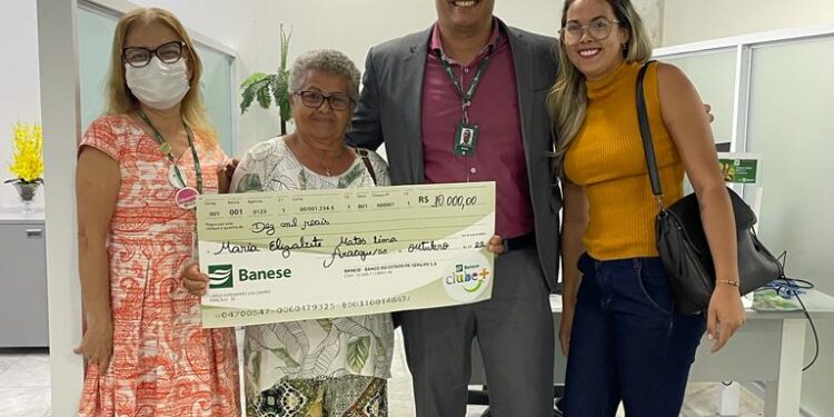 Moradora de São Cristóvão leva prêmio mensal de R$ 10 mil do Banese Clube +