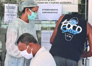 Positividade dos exames de covid-19 aumentaram 180%