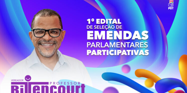 Vereador Professor Bittencourt abre edital para seleção de Emendas Parlamentares Participativas