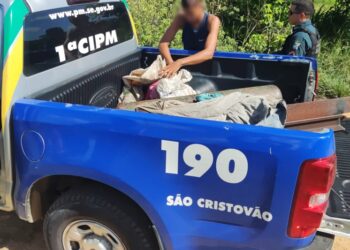 PM prende suspeitos de furtar trilhos de ferrovia no Povoado Rita Cassete