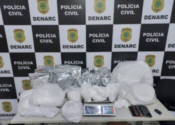 Denarc flagra homem com cerca de 66 kg de substâncias usadas na produção de entorpecentes