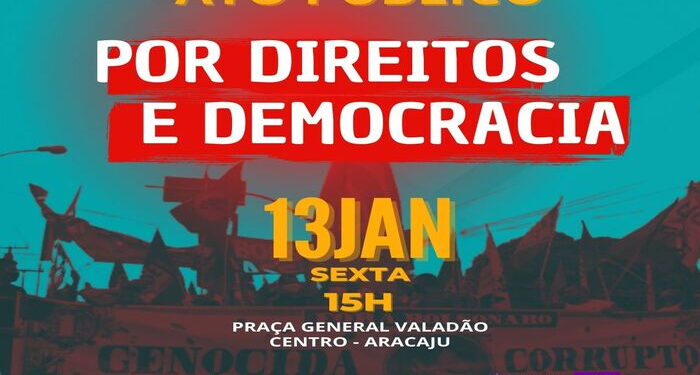 UGT/SE convoca população para ato nesta sexta-feira em defesa da democracia