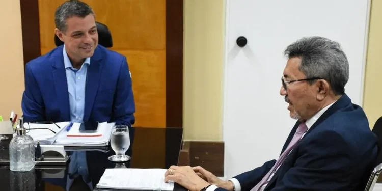 Presidente do Poder Judiciário de Sergipe, desembragador Edson Ulisses visita Governador Fábio Mitidieri