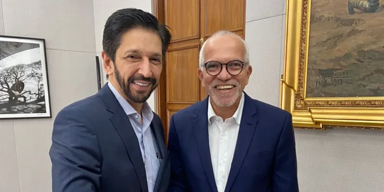 Edvaldo se reúne com prefeito de SP para discutir reforma tributária