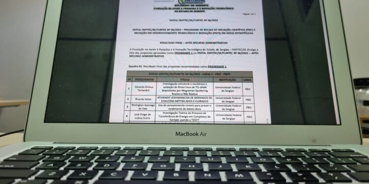 Fapitec divulga resultados de bolsas científicas